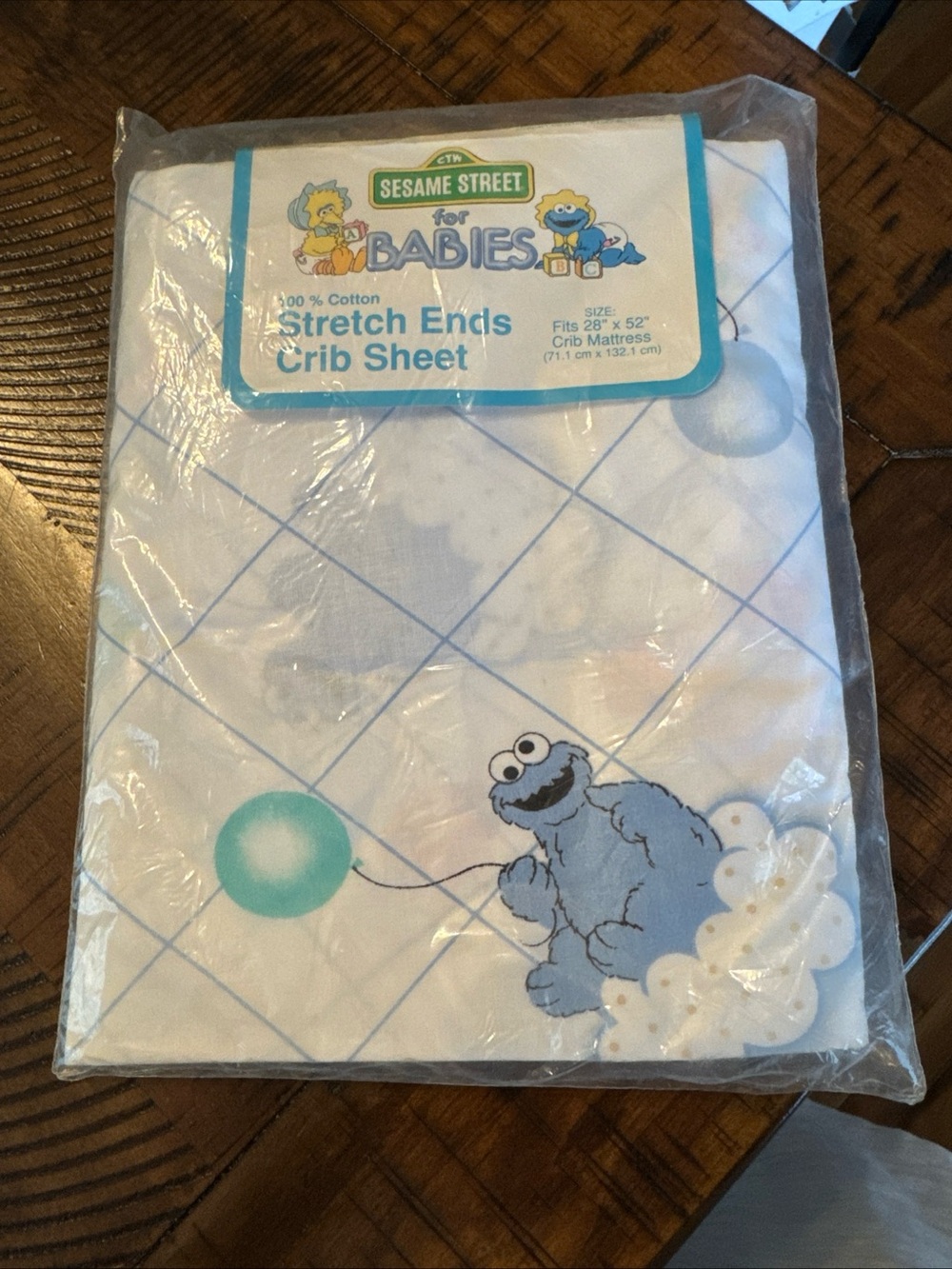 Sesame Street Cookie Monster Baby Crib Sheet 100% Cotton Fitted Fits 28"x52" New